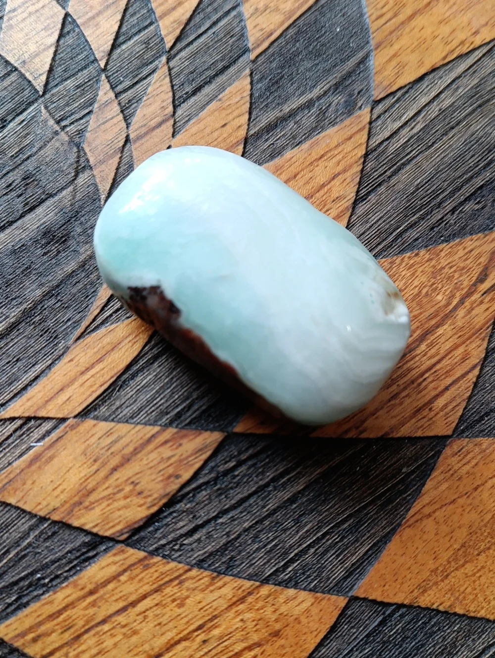 Light Green Calcite Crystal Palm Stone
